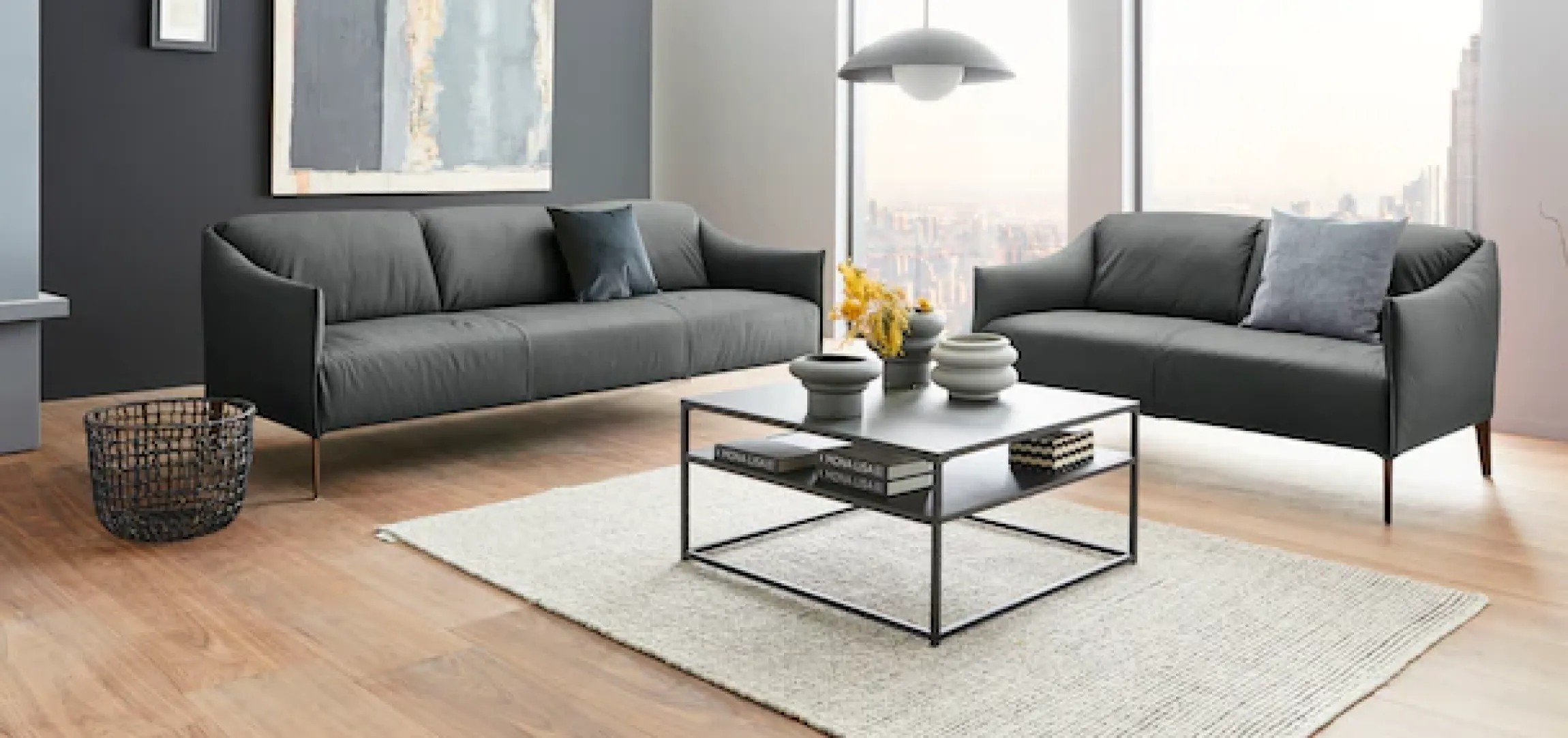 W.SCHILLIG 2-Sitzer »sally Designsofa, Loungesofa, bequem, schmale Armlehnen, Breite 154cm« mit Metall-Winkelfüßen in Bronze pulverbeschichtet, Breite 154 cm