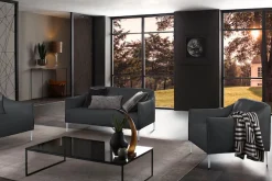 W.SCHILLIG 2-Sitzer »sally Design-Sofa, Loungesofa, bequem, schmale Armlehnen, Breite 154cm« mit Metallfüßen in Silber matt, Breite 154 cm