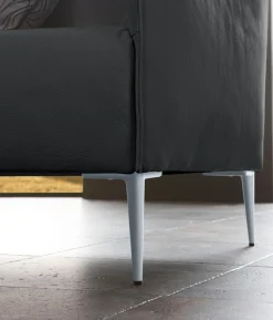 W.SCHILLIG 2-Sitzer »sally Design-Sofa, Loungesofa, bequem, schmale Armlehnen, Breite 154cm« mit Metallfüßen in Silber matt, Breite 154 cm