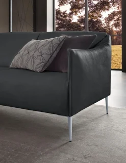 W.SCHILLIG 2-Sitzer »sally Design-Sofa, Loungesofa, bequem, schmale Armlehnen, Breite 154cm« mit Metallfüßen in Silber matt, Breite 154 cm