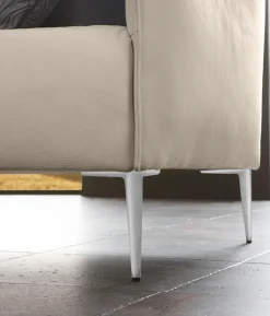 W.SCHILLIG 3-Sitzer »sally Design-Sofa, Loungesofa, bequem, schmale Armlehnen, Breite 224cm« mit Metallfüßen in Chrom glänzend, Breite 224 cm