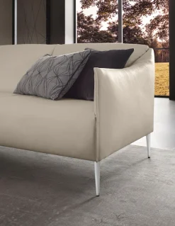 W.SCHILLIG 3-Sitzer »sally Design-Sofa, Loungesofa, bequem, schmale Armlehnen, Breite 224cm« mit Metallfüßen in Chrom glänzend, Breite 224 cm