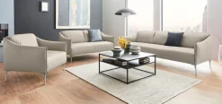 W.SCHILLIG 3-Sitzer »sally Design-Sofa, Loungesofa, bequem, schmale Armlehnen, Breite 224cm« mit Metallfüßen in Chrom glänzend, Breite 224 cm