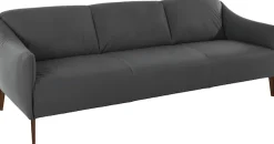 W.SCHILLIG 3-Sitzer »sally Designsofa, Loungesofa, bequem, schmale Armlehnen, Breite 224cm« mit Metall-Winkelfüßen in Bronze pulverbeschichtet, Breite 224 cm