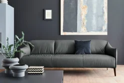 W.SCHILLIG 3-Sitzer »sally Designsofa, Loungesofa, bequem, schmale Armlehnen, Breite 224cm« mit Metall-Winkelfüßen in Bronze pulverbeschichtet, Breite 224 cm