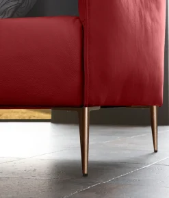 W.SCHILLIG 2-Sitzer »sally Design-Sofa, Loungsofa, bequem, schmale Armlehnen, Breite 154cm« mit Metallfüßen in Bronze pulverbeschichtet, Breite 154 cm