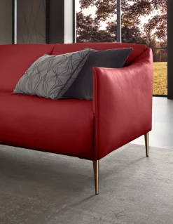 W.SCHILLIG 2-Sitzer »sally Design-Sofa, Loungsofa, bequem, schmale Armlehnen, Breite 154cm« mit Metallfüßen in Bronze pulverbeschichtet, Breite 154 cm