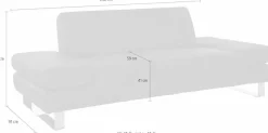 W.SCHILLIG 2-Sitzer »taboo Designsofa mit hohem Sitzkomfort, Breite 202cm, Sitztiefe 59cm« mit Normaltiefe, inklusive Armlehnenverstellung