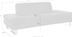 W.SCHILLIG 2-Sitzer »taboo Designsofa mit hohem Sitzkomfort« mit Übertiefe, inklusive Armlehnenverstellung, mit Kontrastnaht