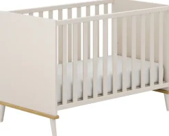 YUNY by PAIDI Babybett »HAZEL 60x120cm in Beige, Kinderbett mit Massivholz« Gitterbett 3-fach höhenverstellbar