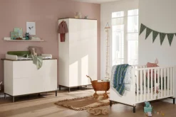 YUNY by PAIDI Babybett »LOVELY ALIV in Off-White« Gitterbett höhenverstellbar, Kinderbett