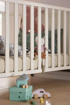 YUNY by PAIDI Babybett »LOVELY ALIV in Off-White« Gitterbett höhenverstellbar, Kinderbett