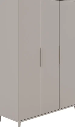 YUNY by PAIDI Kleiderschrank »BROTHER STU inkl. Kleiderstangen und Einlegeböden« B/H/T ca. 130x195x52cm, Taupe,zertifizierte Qualität, Soft-Close