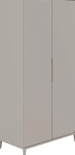 YUNY by PAIDI Kleiderschrank »BROTHER STU inkl. Kleiderstangen und Einlegeböden« B/H/T ca. 95x195x52cm, Taupe,zertifizierte Qualität, Soft-Close