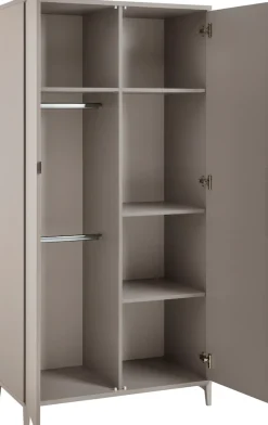 YUNY by PAIDI Kleiderschrank »BROTHER STU inkl. Kleiderstangen und Einlegeböden« B/H/T ca. 95x195x52cm, Taupe,zertifizierte Qualität, Soft-Close