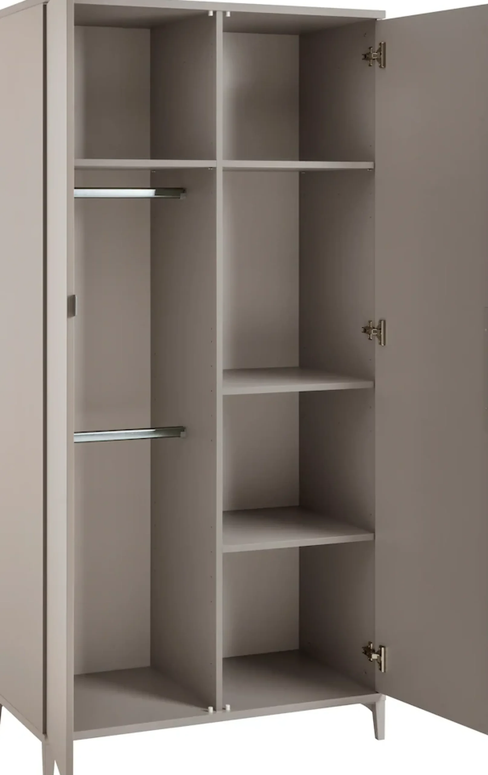 YUNY by PAIDI Kleiderschrank »BROTHER STU inkl. Kleiderstangen und Einlegeböden« B/H/T ca. 95x195x52cm, Taupe,zertifizierte Qualität, Soft-Close