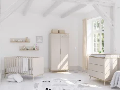 YUNY by PAIDI Kleiderschrank »HAZEL in Beige, inkl. Kleiderstangen und Einlegeböden« B/H/T ca. 95-130/198/52cm, mit 2 oder 3 Türen,stabiler Drehtürenschrank aus Holz, mit Soft-Close-Funktion