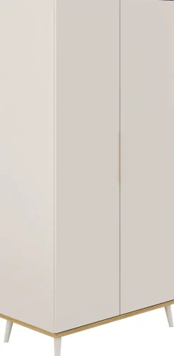 YUNY by PAIDI Kleiderschrank »HAZEL in Beige, inkl. Kleiderstangen und Einlegeböden« B/H/T ca. 95-130/198/52cm, mit 2 oder 3 Türen,stabiler Drehtürenschrank aus Holz, mit Soft-Close-Funktion