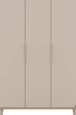 YUNY by PAIDI Kleiderschrank »HAZEL in Beige, inkl. Kleiderstangen und Einlegeböden« B/H/T ca. 95-130/198/52cm, mit 2 oder 3 Türen,stabiler Drehtürenschrank aus Holz, mit Soft-Close-Funktion