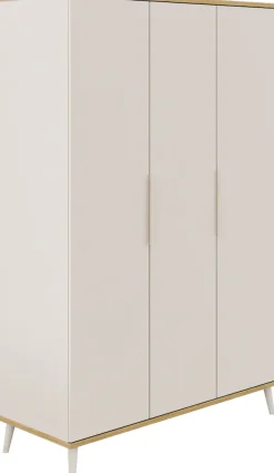 YUNY by PAIDI Kleiderschrank »HAZEL in Beige, inkl. Kleiderstangen und Einlegeböden« B/H/T ca. 95-130/198/52cm, mit 2 oder 3 Türen,stabiler Drehtürenschrank aus Holz, mit Soft-Close-Funktion