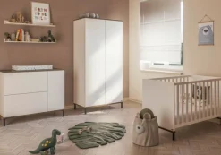 YUNY by PAIDI Kleiderschrank »LOVELY ALIV inkl. Kleiderstangen und Einlegeböden« Off-White, zertifizierte Qualität, Push-to-open
