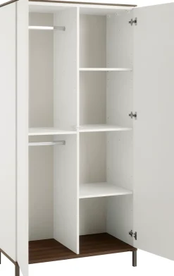 YUNY by PAIDI Kleiderschrank »LOVELY ALIV inkl. Kleiderstangen und Einlegeböden« Off-White, zertifizierte Qualität, Push-to-open