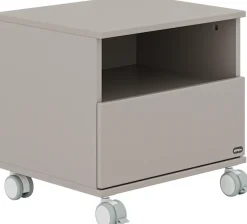 YUNY by PAIDI Nachtkommode »BROTHER STU mit Ablagefach und Schublade« B/H/T ca. 48x45x40cm, Taupe,feststellbarer Rollcontainer, Soft-Close