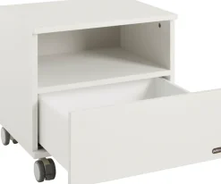 YUNY by PAIDI Nachtkommode »LOVELY ALIV mit Ablagefach und Schublade« B/H/T ca. 48x45x40cm, Off-White,feststellbarer Rollcontainer, Soft-Close