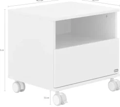 YUNY by PAIDI Nachtkommode »SISTER LOU mit Ablagefach und Schublade« feststellbarer Rollcontainer, Beige, Soft-Close