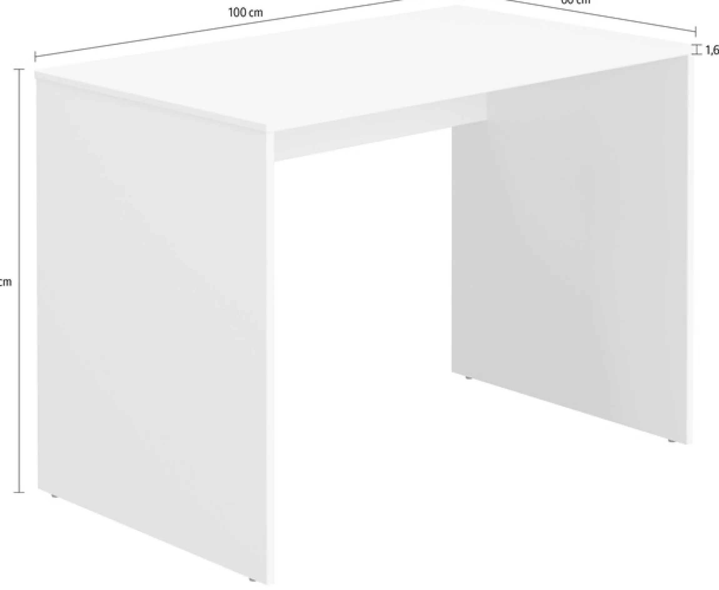 YUNY by PAIDI Schreibtisch »LOVELY ALIV« B/H/T ca. 100x72x60cm, Off-White,kratzfest und leicht zu reinigen, geprüfte Qualität