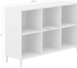 YUNY by PAIDI Sideboard »SISTER LOU mit 6 offenen Fächern, Breite 123 cm« stabiles und langlebiges Regal in Beige, geprüfte Qualität