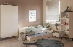 YUNY by PAIDI Standregal »LOVELY ALIV mit 4 offenen Fächern« B/H/T ca. 48x157x38cm, Off-White/Dark-Walnut,stabiles und langlebiges Regal in Off-White, geprüfte Qualität