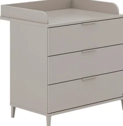 YUNY by PAIDI Wickelkommode »BROTHER STU mit abnehmbarem Aufsatz und 3 Schubladen« bis 50 kg Kommode in Taupe, 95 cm Breite, geprüfte Sicherheit, Soft-Close 94,7 cm