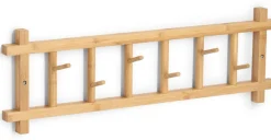 Zeller Present Garderobenleiste »Wandgarderobe, Bambus« hochwertiges Material, 6 Haken