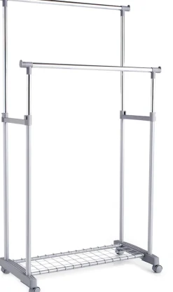 Zeller Present Kleiderständer auf Rollen, höhenverstellbar 93,5-170 cm